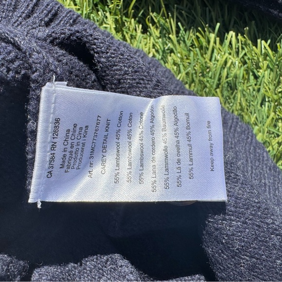 J. Lindeberg Blue Cardigan Sweater with Zipper - Picture 5 of 5